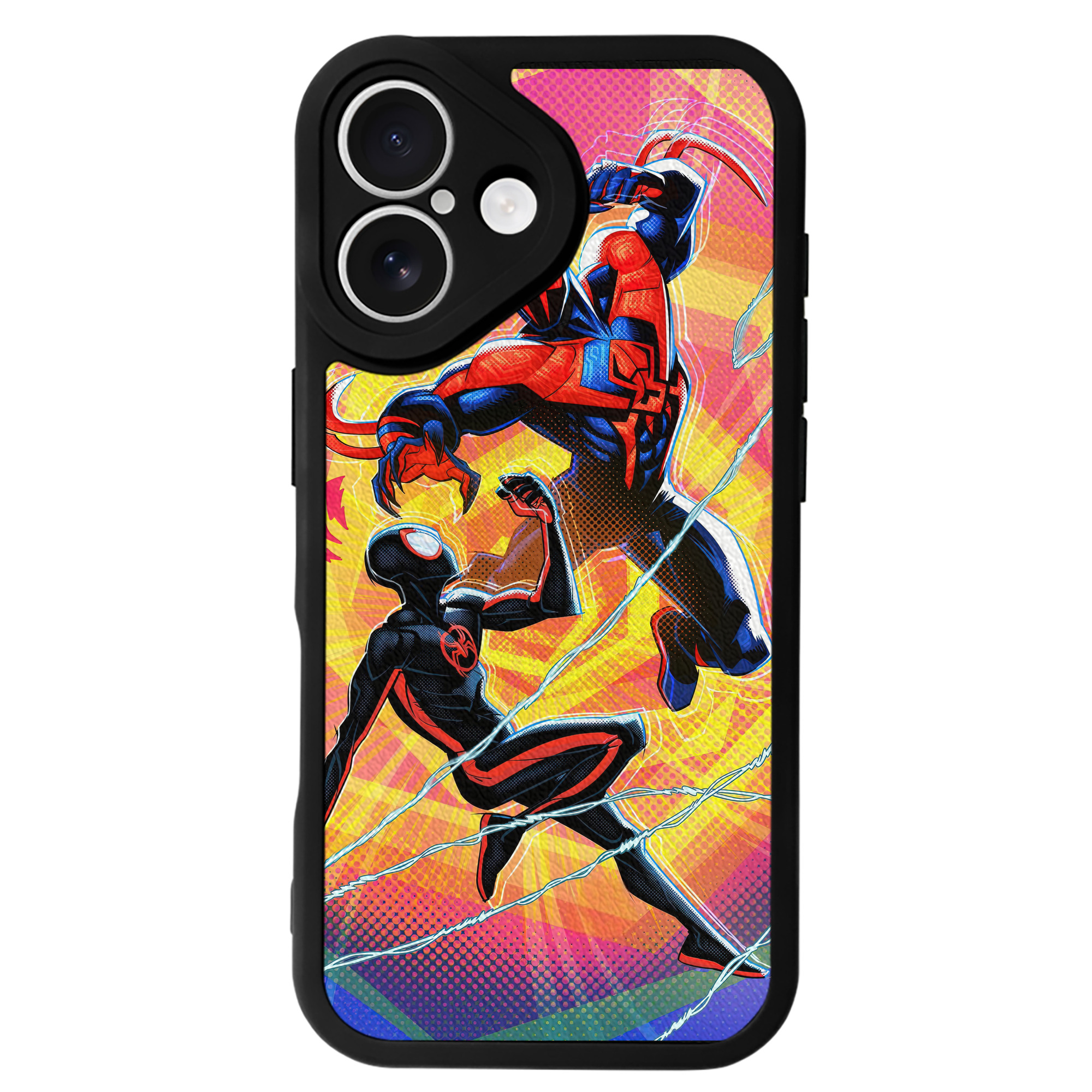 Spider Man スパイダーマン 【iPhone 16シリーズ対応】シリコンスマホケース（レザー調） 材質：シリコン